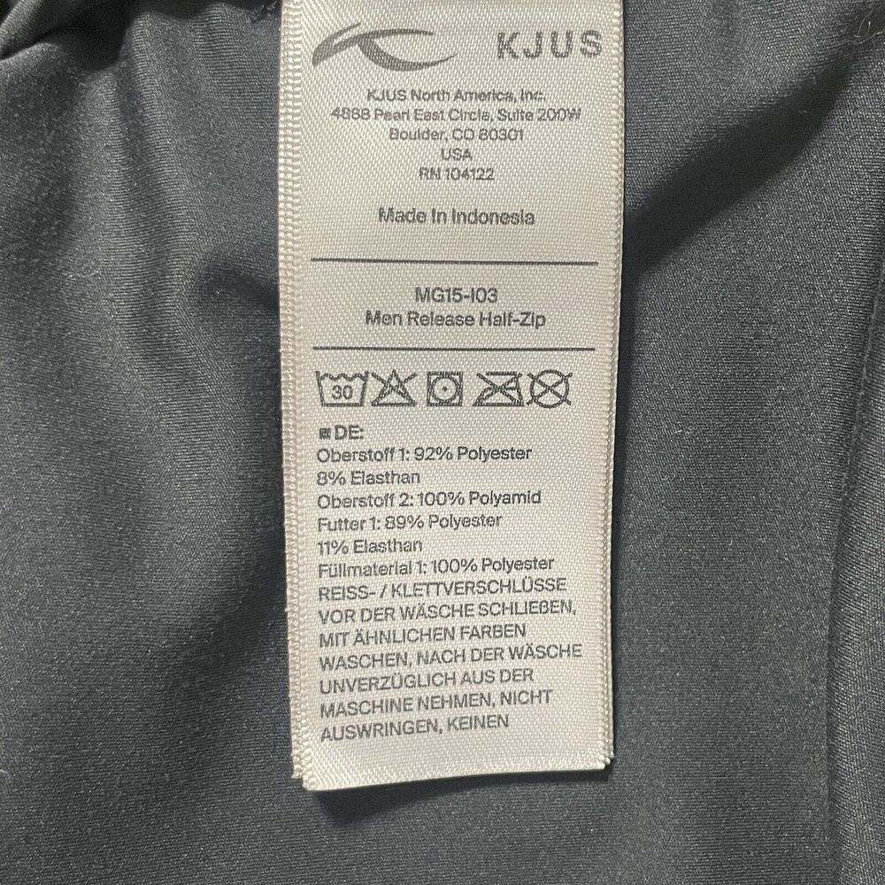 NEW Kjus Mens Jacket Medium/50 Black Old Waverley Golf Release Half Zip Logo - Picture 7 of 11